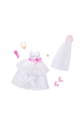 Hwv76 Barbie + Ken Fashion - Gelin Aksesuarları Bebekler Ürüne Dahil Değildir. Standart