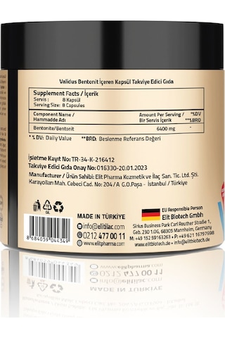 Bentonite 6400 Mg 240 Capsules