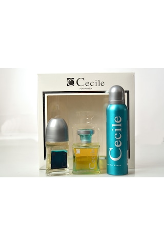 Cecile İris Kadın Parfüm EDT 100 ML + Deodorant 150 ML + Roll On 50 ML