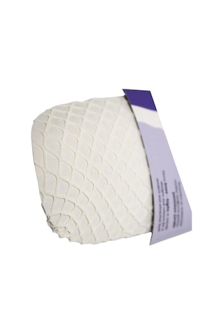 İri Fileli Dizaltı Pantolon Çorabı Beyaz