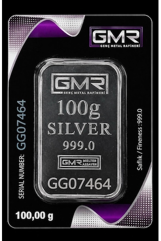 Gmr 100 Gram Külçe Gümüş