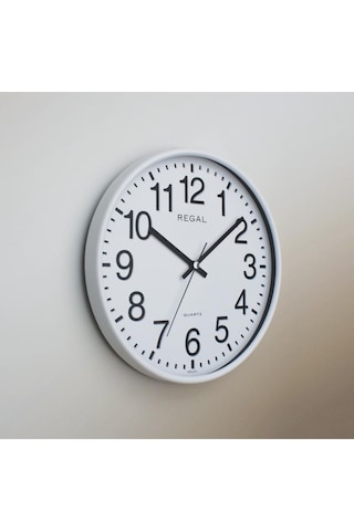 Regal 0252 Ww Yuvarlak 26 Cm Beyaz Duvar Saati Beyaz