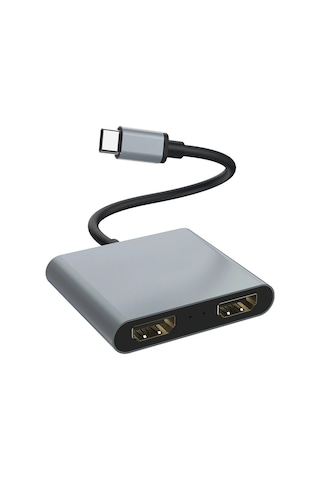 Type C 4 İn 1 Çift 4k Hdmi Çıkış -20v Pd- Usb 3.0 Port