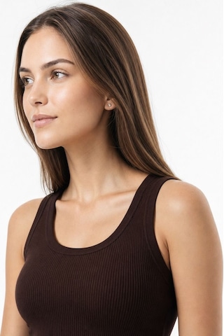 LOFT Slim Fit Kadın Atlet Kahverengi