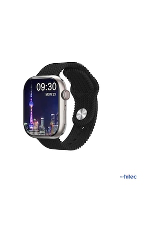 Schitec 42-49mm Yeninesil Akıllı Saat Kordonu Silikon Siyah
