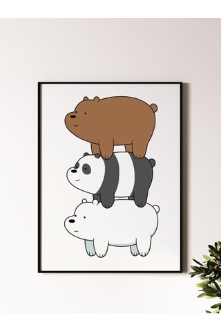 We Bare Bears Tasarımlı 24*33 cm 350 gr. Kuşe Kağıt Poster PYTKP