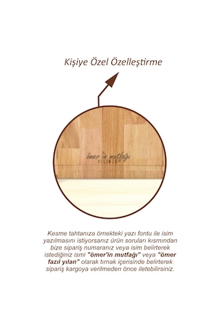 Vilinze Meşe Tepsili Kesme Tahtası - Xl Kahverengi