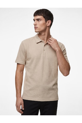 Koton Regular Fit Kısa Kollu Dokulu Pamuklu Polo Yaka Tişört Yeşil 6sam10078mk