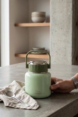 Cooker Leopar 900 Ml Kaşıklı Yemek Termosu Yk1517 Yeşil