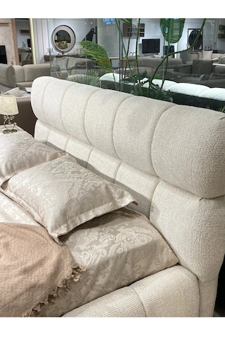 Cozze Mobilya Premium Buklet Kumaş Tasarım Çift Kişilik Bubble Karyola 120 x 200 CM