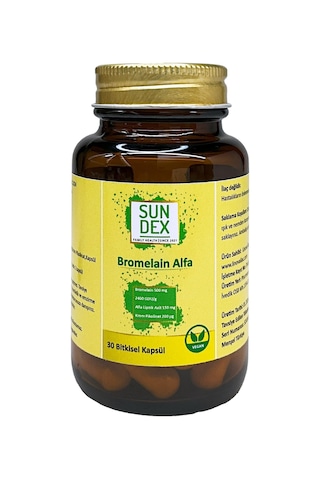 Sundex Bromelain Alfa 30 Bitkisel Kapsül