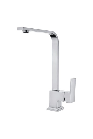 Rudi Armatür Pirinç Malzeme 1. Kalite Krom Kuğu Model Eviye Bataryası Gri