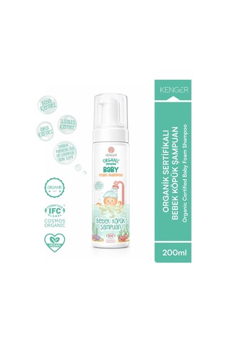Organik Bebek Köpük Şampuan 200 Ml
