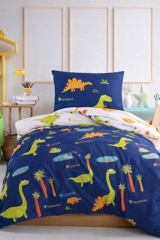 Eponj Home Junior Nevresim Seti Tek Kişilik Dinolar Lacivert Lacivert