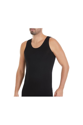 3'lü Beyaz Bambu Likralı Erkek Atlet 315 001