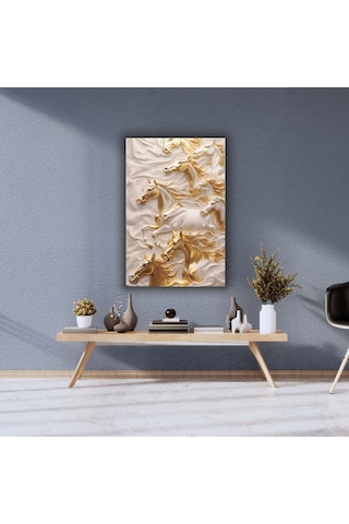 Gold Temalı Dekoratif Cam Tablo -30