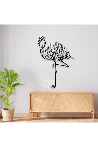 Flamingo Tablo İllüstrasyon Tasarım Lazer Kesim Metal Duvar Tablo
