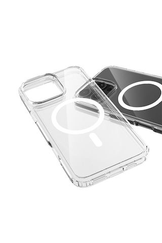 Apple Uyumlu iPhone Buff 16 Pro Max Magsafe Air Hybrid Şeffaf Kılıf