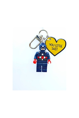 Captain Brick Kaptan Amerika Charmlı Anahtarlık Eğlenceli Ve Şı