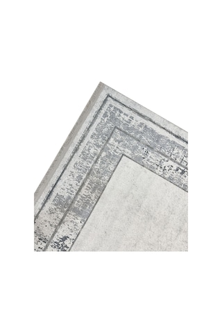 Dijital Kaymaz Yıkanabilir Modern Salon Halısı Mutfak Halısı Yolluk Balkon Halısı Ev Dekor3453 Krem - Gri