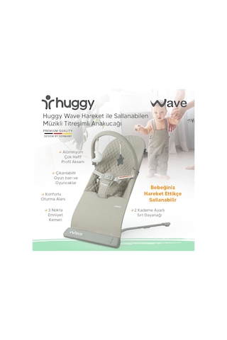 Huggy Wave Bebek Hareket Ettikçe Sallanabilen Müzikli Anakucağı