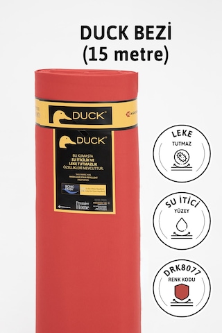 Premier Metrelik Duck Keten Kumaş Su İtici Bez 15 Metre Drk8077 - Kırmızı