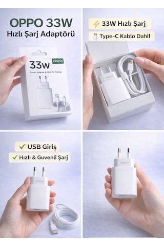 Oppo 33w Power Adaptör & Usb To Type-c Kablo 1