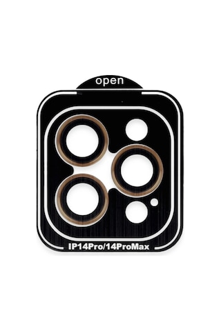 Joko Apple Uyumlu iPhone 14 Pro Max Pvd Metal Kamera Lens - Turuncu