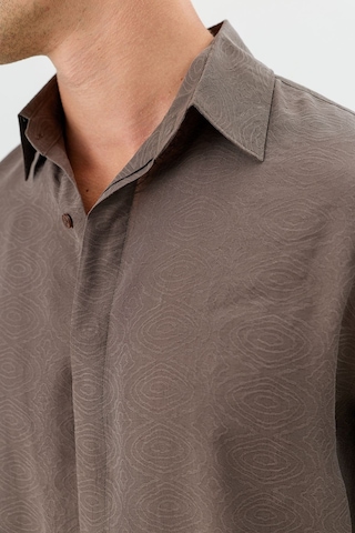 Antioch Modal Karışımlı Crop Fit Erkek Gömlek Kahve