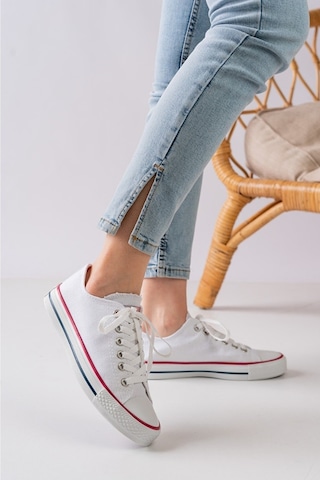 N Moda Unisex Keten Ayakkabı Spor Ayakkabı Günlük Sneakers Kısa Beyaz