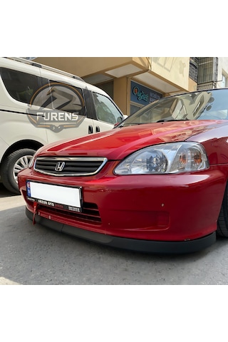Honda Civic İes 1996-2001 Uyumlu H Lip Esnek Ön Lip 2 Parça Karlık Ön Ek Tampon Altı Dill