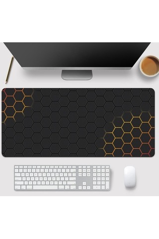 Tongxida Cbtx 400x1000x3mm Kaymaz Kauçuk Mouse Pad - Petek Desenli Masaüstü Mat, Stil 6 Stil 6
