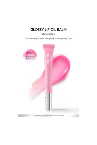 Aurelia Geneve Glossy Lip Oil Nemlendirici Etkili Renkli Lip Balm Marshmallow 12 ML