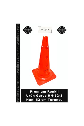 Premium Renkli Ürün Gereç Hn-52-3 Huni 52 Cm Turuncu