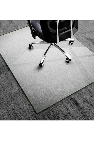 Cam Sandalye Matı Gri Çizgi Doku 100cm X 120cm