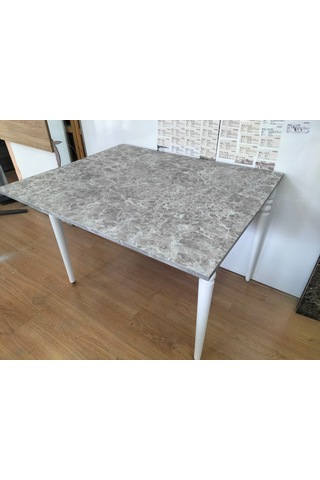 110 X 45 Katlanır Masa Gri Mermer Desen