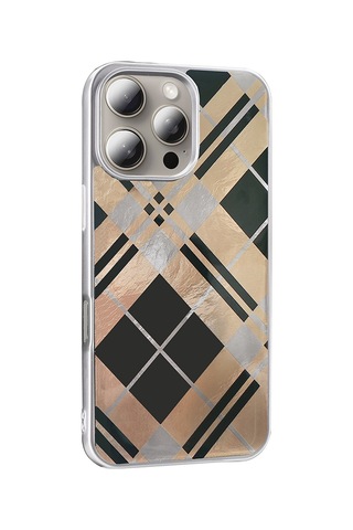 Apple Uyumlu iPhone 16 Pro Max Kılıf Desenli Zore Mep Kapak İncili Fiyonk