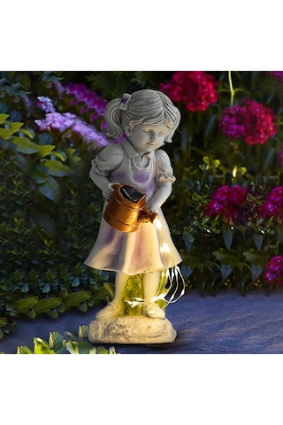 Peri Bahçe Heykelleri Açık Dekor, Güneş Işıkları İle Melek Figürinler Reçine Yard Sanat