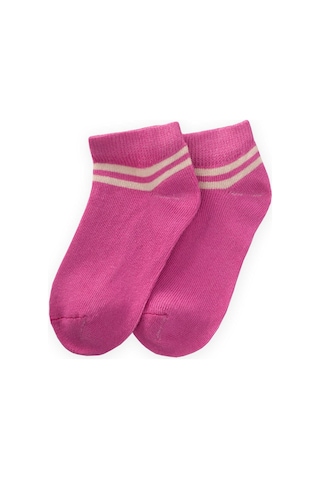 Cigit Ham Çizgili Çocuk Patik Çorabı 5-12 Yaş Fuşya Fuşya