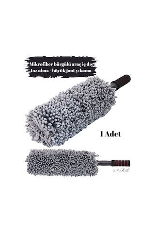 Mikrofiber Bürgülü Araç İç Dış Toz Alma Jant Yıkama Fırçası 1 Adet