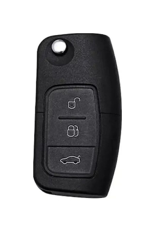 Lüx Ford Focus,fiesta,mondeo,cmax,courier Nano Yüksek Kalite Anahtar Kılıfı 3 Buton Siyah Gümüş Renk