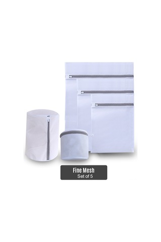 Aubyhe Gri İnce Ağızlı 75g Kalın Polyester Çamaşır Yıkama Çantası Seti - Otomatik Kilitleme Fermuarlı, Ev Ve Seyahat İçin 5'li Paket Diğer