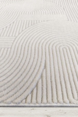 Yumuşak Dokulu İskandinav Dekoratif Kaymaz Taban Yıkanabilir Yolluk Antre Hol Halısı Salon Halısı Beyaz