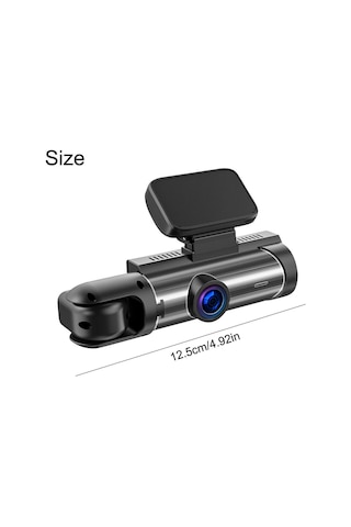 Gajeena Araba İki Lensli Dvr: Ön/iç 1080p Kayıt, 170 Geniş Açı, Gece Görüşü, 24 Saat Park Monitörü, 3.16" Ekran