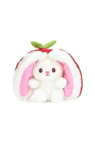 Özgüner Oyuncak 40 Cm Pelüş Çilek Tavşan,tavşan Pelüş Hayvan, Pelüş Hayvan, Çilek, Paskalya Tavşanı, Pelüş Kulaklı Çilek Çanta,peluş Çilek Tavşan, Çilek, Pelüş, Paskalya Hediye 000 Açık Krem