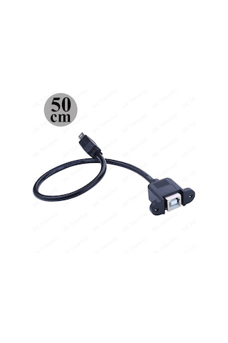 Panel Tipi Vidalı Usb 2.0 B Dişi-erkek Yazıcı Uzatma Kablosu