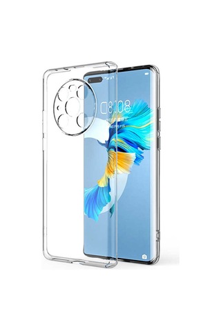 Huawei Mate 40 Pro Kılıf Zore Kamera Korumalı Süper Silikon Kılıf Renksiz