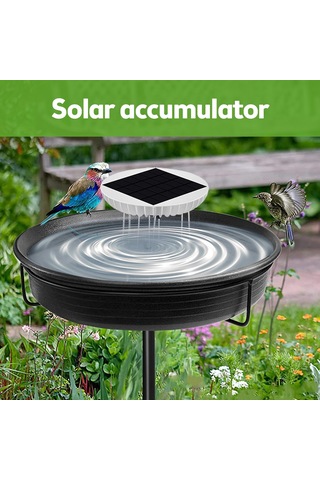 Springsun Güneş Enerjili Kuş Banyosu Dalga Cihazı - 1500mah Pil, Ip65 Su Geçirmez