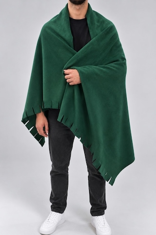 Parshey Polar Şal 70x170 Cm Unisex Sıcak Tutan Yumuşak Kenar Püsküllü Yeşil