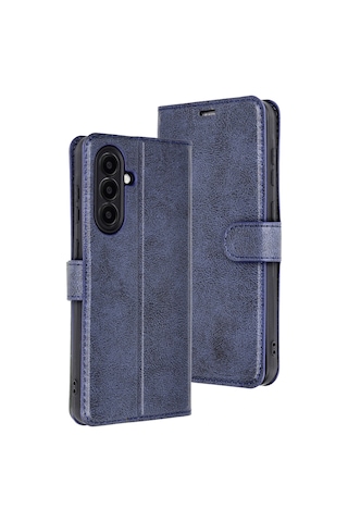 Samsung Uyumlu Galaxy A36 Kılıf Kılıf Kapaklı Ve Cüzdanlı Kapak Ryc/trend S Plus Lacivert